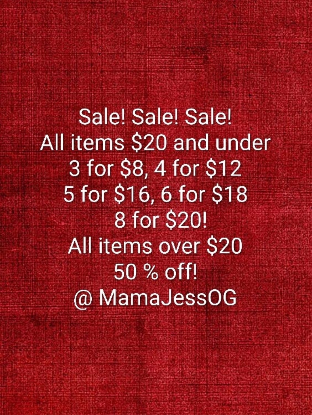 Sale Graphic  Red Promotional Image